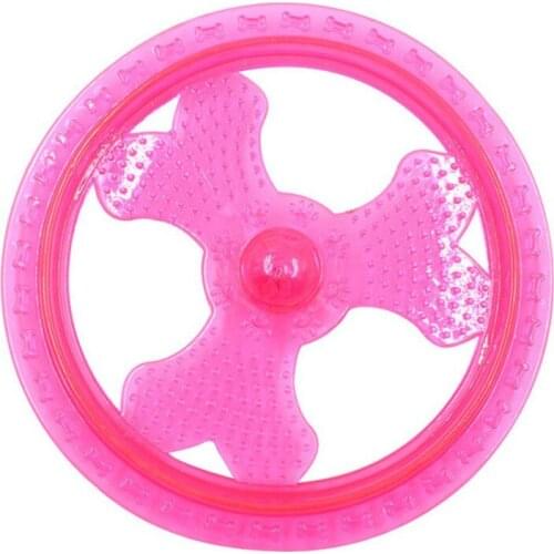 New Dog Training Chew Toy Jumper Fantastic Dogs LED Flying Disc Saucer Training Toy Tooth Resistant Disk Teddy Pets Supplies