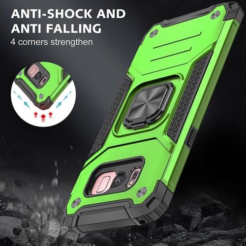 Drop resistance Rugged Case For Samsung Galaxy S8 Plus Armor Fall resistant impact Shock proof Car Magnetic Cover