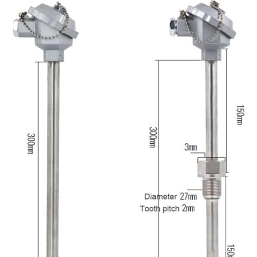 PT100 Armored Stainless Steel Annealing Furnace Thermocouple Temperature Sensor High Resistance Temperature Probe