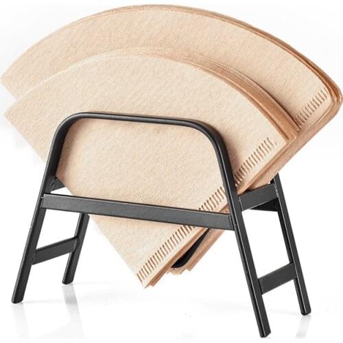 Hand Drip Coffee Filter Paper Holder V60 Filter Paper Rack Metal Iron Coffee Filter Dispenser Container Coffee Accessories