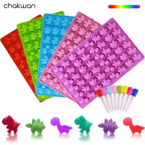 Silicone Chocolate Mold Animal Cake Biscuit Mold Baking Flip Sugar Candy Silicone Dinosaur Flip Sugar Candy Mold Baking Tools