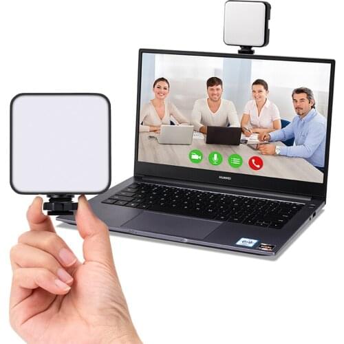 Video Conference Light Bi-Color 2500K6500K Rechargeable LED Video Light With Clip For Laptop Computer Webcam Video Fill Lamp