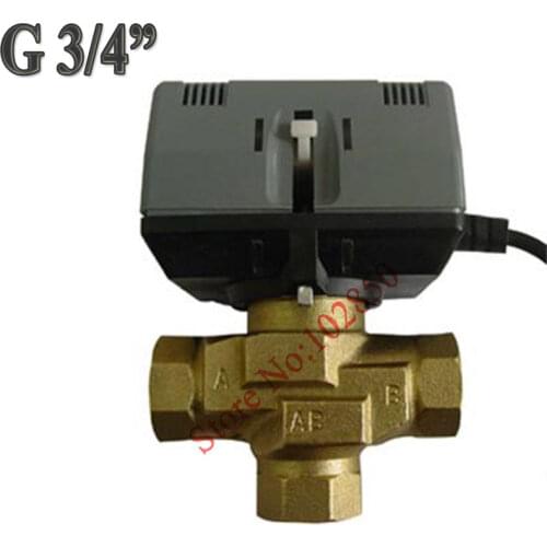 Three-way Brass Motorized Valve,220VAC (24V/110V are available),CE,3 way electric valve
