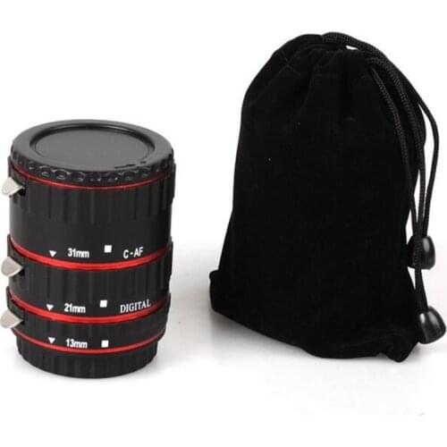 Extension Tube Ring Auto Focus af confirm Metal Mount Macro ring for Canon EF-S Lens T5i T4i T3i T2i 100D 500d 60D 70D 550D Red