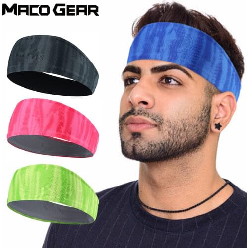 Outdoor Sports Headband Yoga Fitness Running Hair Head Band Jog Tennis Gym Cycling Basketball Safety Workout Sweatband Men Women