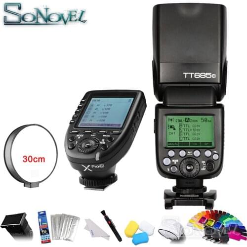Godox TT685C TTL Camera Flash 2.4GHz High Speed 1/8000s GN60 + Xpro-C TTL Wireless Transmitter for Canon 850D 200D 5D IV 77D 5Ds