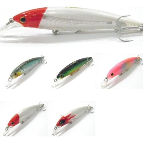 WLure 10cm 14.2g Medium Size Weight Transfer Minnow with inner Reflection Foil Transparent Painting Fishing Bait M103S