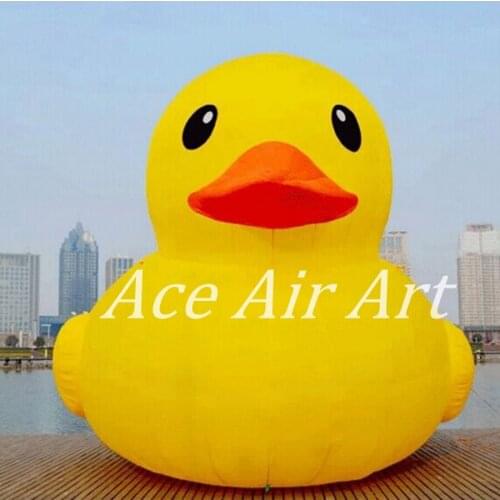 Customized wonderful high quality huge inflatable yellow duck lying on ground/floating on water for advertising/outdoor display
