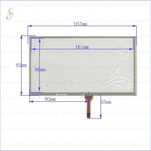 ZhiYuSun 167mm*92mm HLD-TP-1135 7 inch 4-wire resistive touch panel for Car DVD, 167*92 GPS Navigator screen