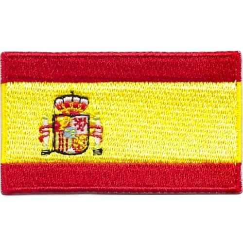 Spain national flag Badge Embroidery Patch Applique Clothes Ironing Clothing Sewing Supplies Decorative Badges