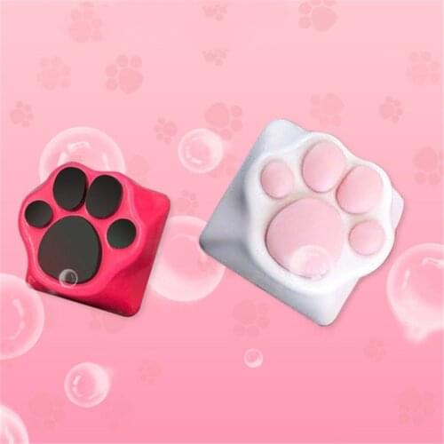 1Pcs Personality Customized ABS Silicone Kitty Paw Artisan Cat- Paws Pad Mechanical Keyboard keyCaps for Cherry MX Switches