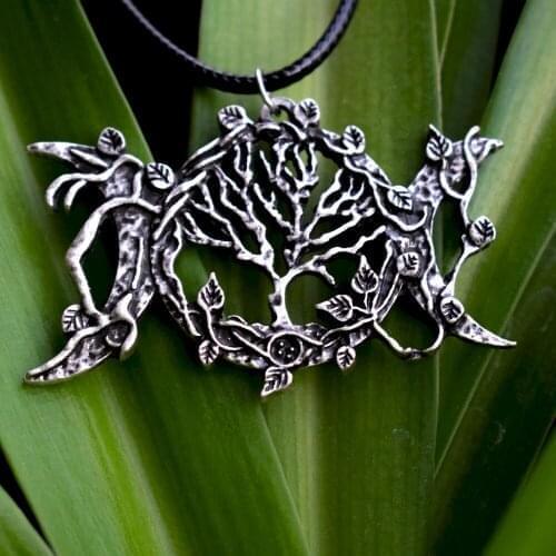 SanLan 12pcs The Moon Goddess tree of life Pendant Necklace