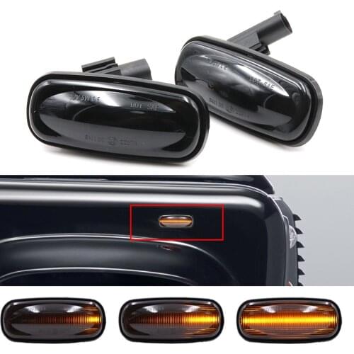 2X Amber LED Side Marker Light Repeater Indicator Lamp For Land Rover Land Rover Discovery 2 99-04 Defender Freelander 1 02-05