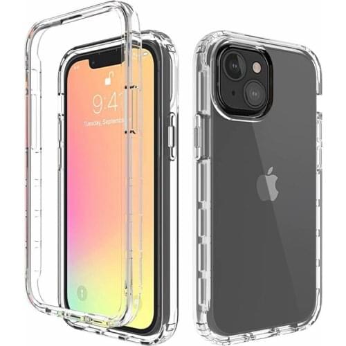 2 in 1 High Transparency Bumper Shockproof Phone Case For iPhone 13 mini Silicone Protect Cover Case