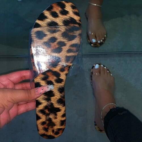 2020 Women Transparent Sandals Ladies Wedges Heel Slippers Candy Color Open Toes Thick Heel Fashion Female Slides Summer Shoes 4