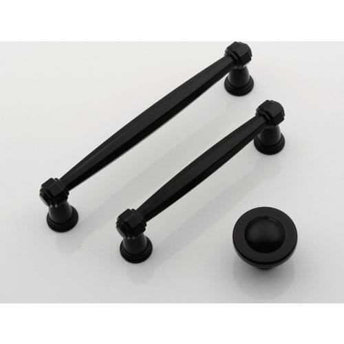 3.75" 5" Black Drawer Knobs Dresser Pulls Handles Cupboard Knob Retro Modern Chic Kitchen Cabinet Door Handle Furniture Hardware