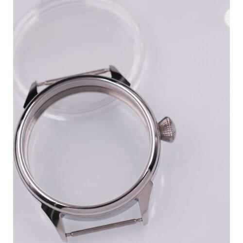 42mm Solid steel watch Case FIT ETA 6497/6498 Seagull ST3600 3620 Mechanical Movement