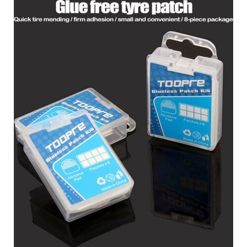 8 PCS Inner Tire Patch with Case & Tire Lever Clear Glue Free Tire Repairing Stickers Bicycle Repair Accessories JC