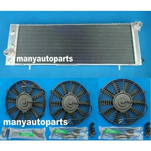 Aluminum radiator + fans for JEEP CHEROKEE Wagoneer 2.8L & 4.0L l6/V6 1984-1990 1986 1986 1987 1988 1989 1990