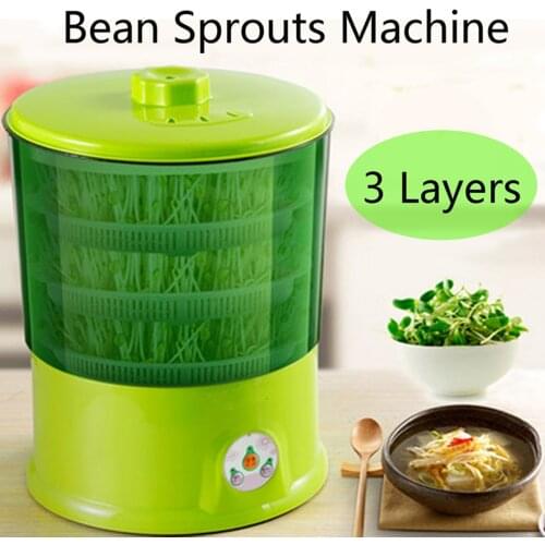 Warmtoo 220V 1.5L 3 Layers Ntelligent Bean Sprouts Machine Multifunctional Automatic Bean Sprouts Homemade DIY Tools