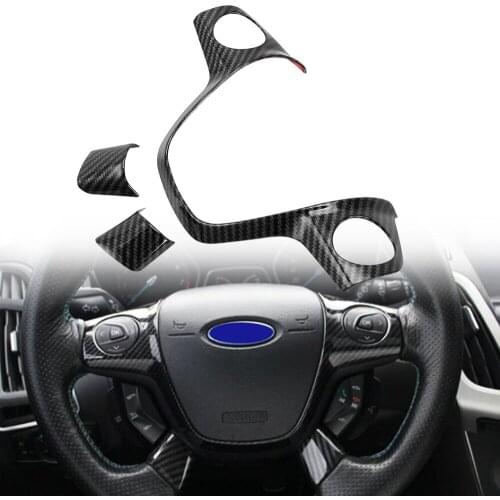 Car styling steering wheel trim cover sticker decoration case For Ford Focus 3 MK3 sedan hatchback (2012-2014)/For KUGA 13-2015