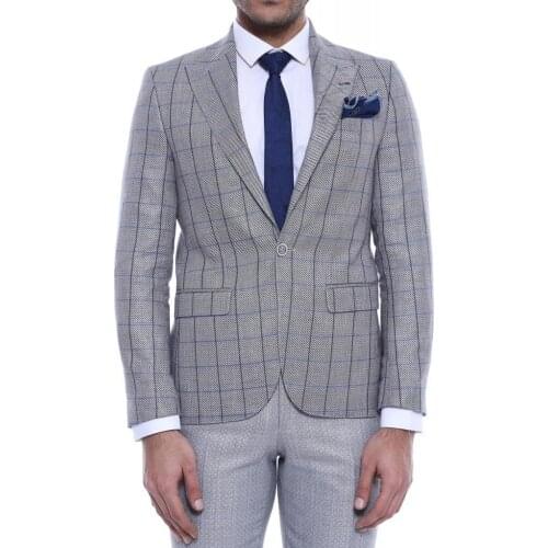 Single Button Pointed Collar Blazer