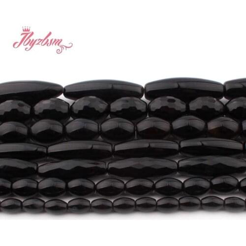 Natural Black Agtaes Oval Stone Beads Loose For DIY Necklace Bracelet Pandant Jewelry Making Loose Strand 15" Free Shipping