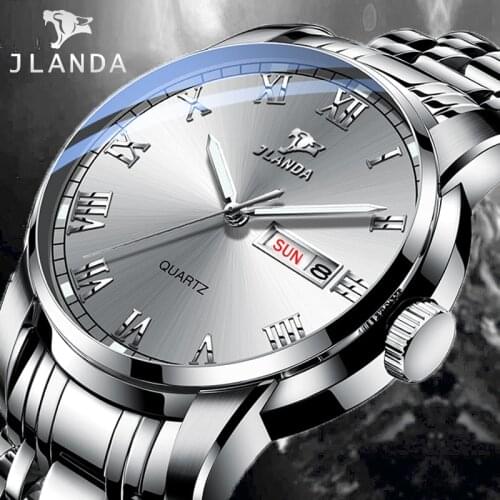 Relogio Masculino Mens Watch Luxury Brand JLANDA Wrist Watches for Men Clock Date Week Display Luminous Quartz Watch Male Clock