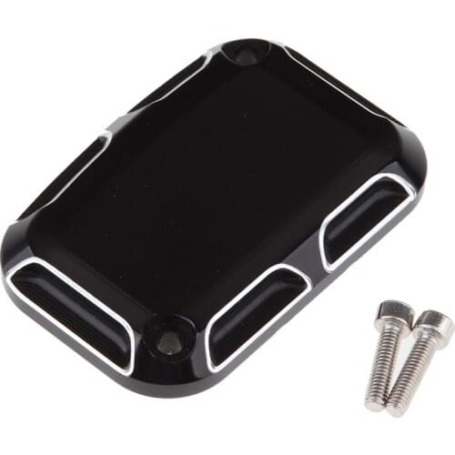 CNC Black Aluminum Right Brake Master Cylinder Cover for Harley Touring Street Glide 2008-2015