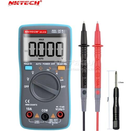 NKTECH Digital Multimeter Pocket NK-51A NK-51B NK-51C NK-51D True RMS Ammeter Voltmeter AC DC Hz OHM Temperature Electric Tester
