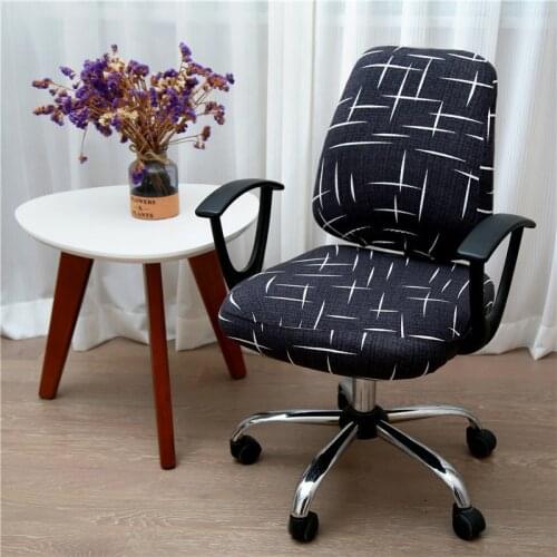 2pcs/set Office Home Universal Stretch Computer Armrest Chair Cover Elastic Seat Cover Spandex Split Chair Back Cover+Seat Cover