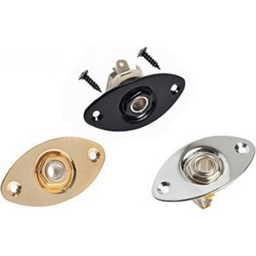Electric Guitar Bass Jack Socket Output Input Jack Cover Plate With 2 Mounting Screws