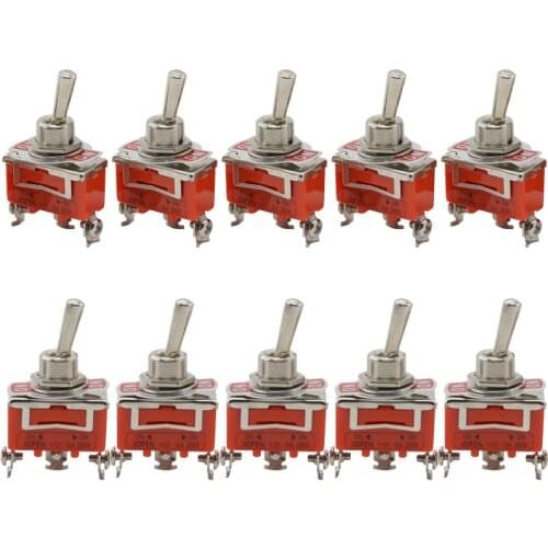 Button switch 1121 single pole single-throw 3-foot 2-step shaking arm switch toggle power switch 10pce