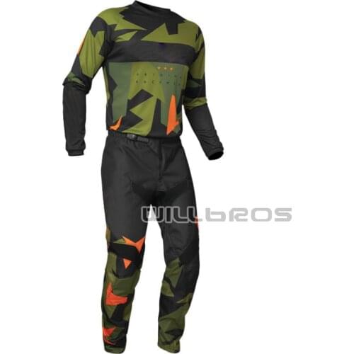 Motocross Racing Gear Set 2021 Jersey Pants MX Mountain Dirt Bike Cycling Offroad Kits Motorbike Suit Mens