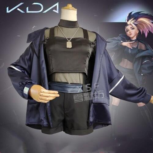 Game LOL KDA Akali Cosplay Costume KDA Baddest Akali The Rogue Assassin Cosplay Costume Outfits Uniform Halloween Party Suit