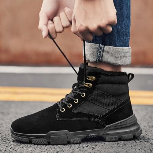 Leather rubber western cowboy coturno dress mens heel timber for combat MEN ankle land snow winter botas home safety black men