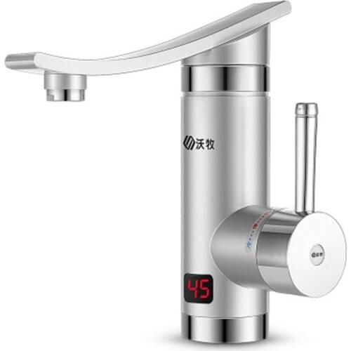 Instant Tankless Electric Hot Water Heater Faucet Kitchen Instant Heating Tap Water Heater with LED EU Plug