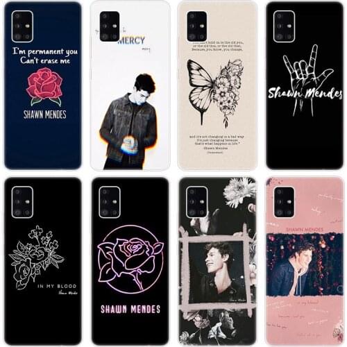 Singer Shawn Mendes Soft Case for Samsung Galaxy A12 A02 A03S A21S A22 A32 A52 A72 A82 Quantum S21 Plus FE Ultra M02S M12 Cover