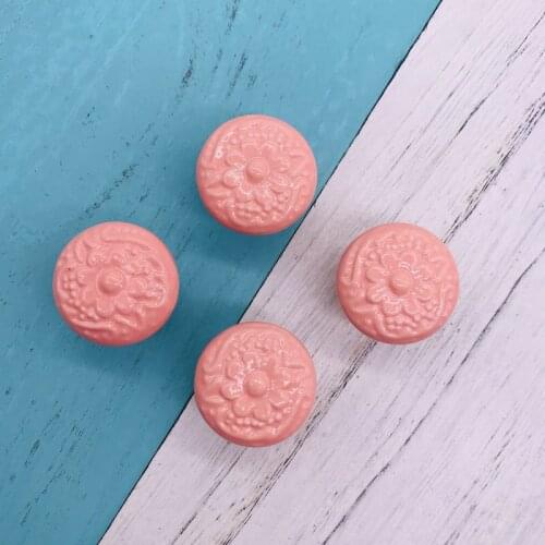 8pcs Cabinet Knobs Vintage Kitchen Zinc Alloy Flower Relief Drawer Pull Handles for Dresser Vanity Nightstand Cupboard Wardrobe