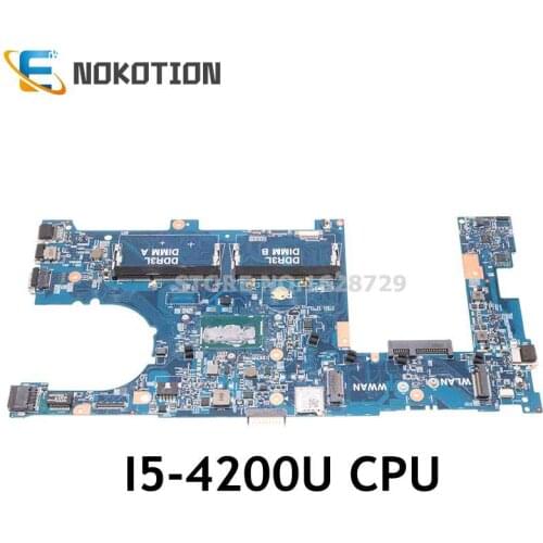 NOKOTION For DELL Latitude 3340 Laptop Motherboard CN-075MY6 075MY6 75MY6 DLR30 MB 13229-1 5X37M DDR3L SR170 I5-4200U CPU
