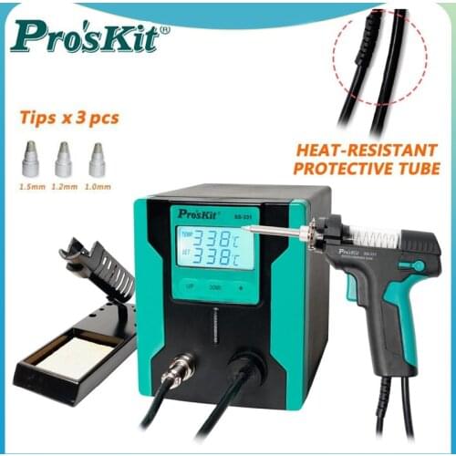 2020 New Release ProsKit SS-331H ESD LCD Digital Electric Desoldering Pump BGA Desoldering Suction Vacuum Solder Sucker Gun