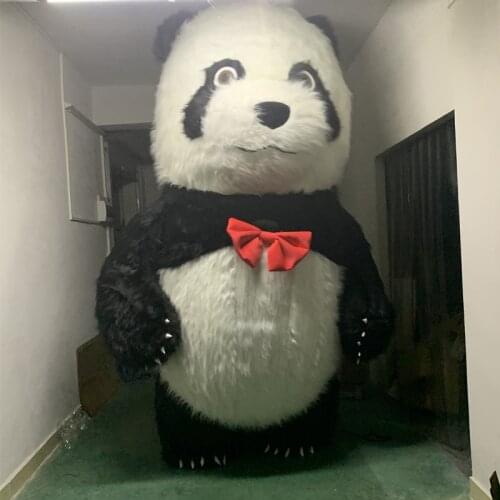 New Cosplay 1.7m-1.95m Halloween Chinese Panda Inflatable Costume Polar Bear Mascot Costume 3M Tall Suitable Cosplay Part Dress