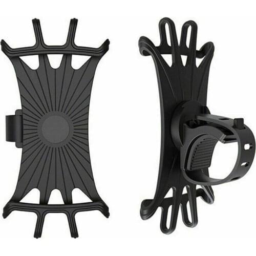 New Bike Phone Holder Front Handlebar Mobile Phone Silicone Bracket 360 Degrees Rotating Cradle