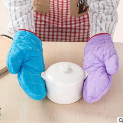 Pure color microwave oven gloves heat insulation gloves high temperature heat insulation gloves anti-perming gloves cover