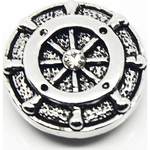 Wholesale Steering Wheel Crystal Styles Alloy Snap Button For Bracelet Jewelry