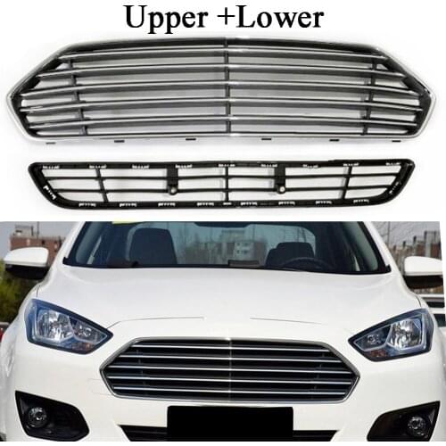 Front Bumper Grill Upper Lower Grille Fit For Ford Escort 2015 2016 2017