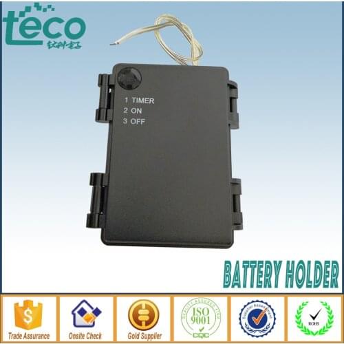 2Pcs/lot 2 C Plastic Battery Storage Box Holder Waterproof Battery Case Container with On/Off Switch TBH-C-2F