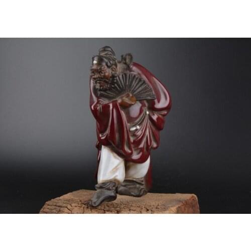Rare Old Chinese porcelain statue,ZHONGKUI,Hand-painted crafts,Decoration,collection&Adornment