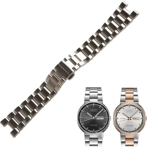 WENTULA watchbands for MIDO GENT M014.430A M014.230A stainless steel solid band man