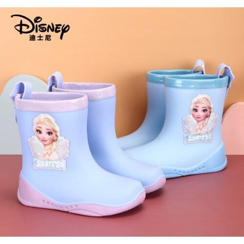 Disney Girls Middle Tube Rain Boots Princess Aisha Four Seasons Soft Bottom Rain Boots Marvel rain boots for boys cute